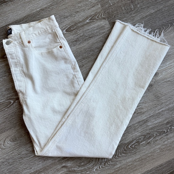 Gap ‘Cheeky Straight’ White High-Rise Straight-Leg Jeans - Picture 1 of 7
